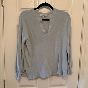 LOFT Soft Blue Knit Cardigan
